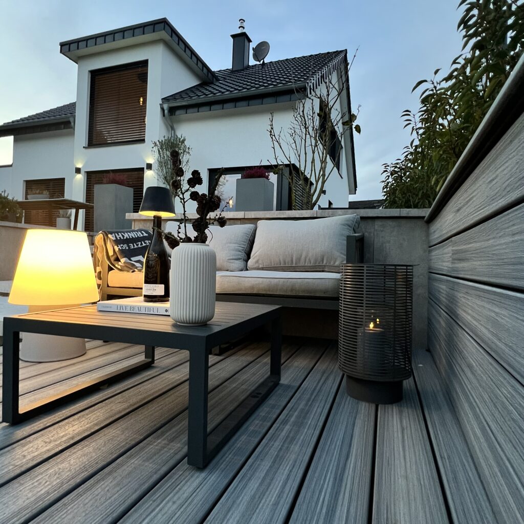 outdoor lounge arbour forest
